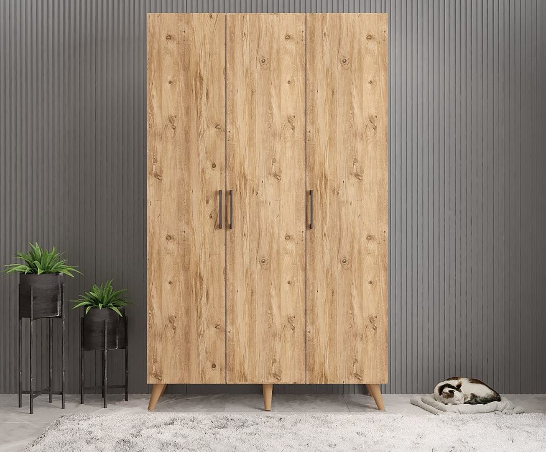 Duke 3 Kapaklı Ayakkabılık Çam 105 cm M1- Ücretsiz Kurulum