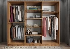 Alessi 6 Kapaklı Dolap Gardırop Ceviz