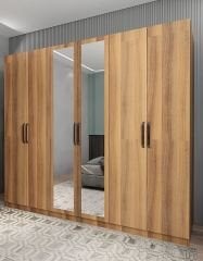 Alessi 6 Kapaklı Dolap Gardırop Ceviz