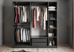 Magnum 5 Kapaklı Dolap Gardırop Füme - Ücretsiz Kurulum