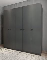 Magnum 5 Kapaklı Dolap Gardırop Füme - Ücretsiz Kurulum
