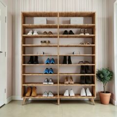 Duke 4 Kapaklı Ayakkabılık Çam 140 cm M2- Ücretsiz Kurulum