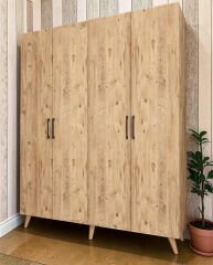 Duke 4 Kapaklı Ayakkabılık Çam 180 cm M2- Ücretsiz Kurulum