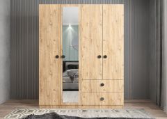 Point 4 Kapaklı Gardırop Dolap Çam - Ücretsiz Kurulum