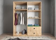 Point 4 Kapaklı Gardırop Dolap Çam - Ücretsiz Kurulum