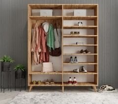 Sedef Portmanto Vestiyer Ayakkabılık Çam-Ücretsiz Kurulum