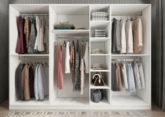 Melisa 7 Kapaklı Dolap Gardırop Beyaz - Ücretsiz Kurulum