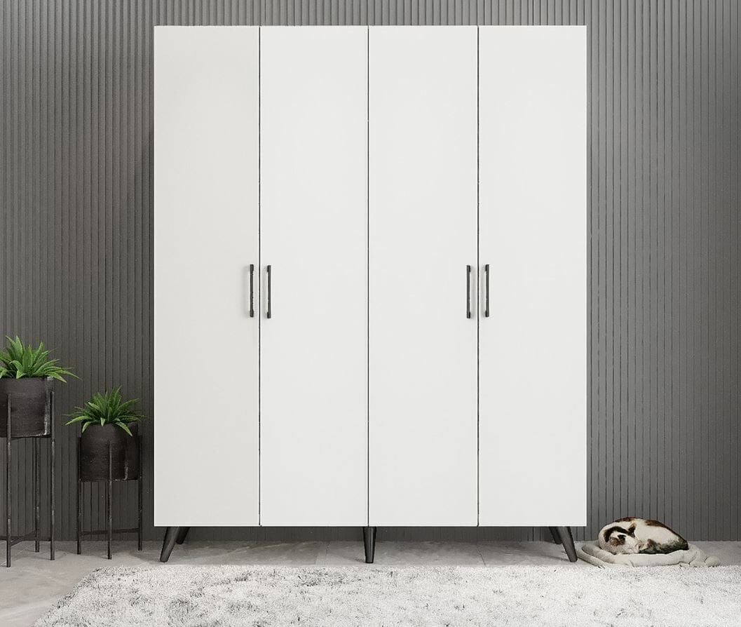 Sedef Portmanto Vestiyer Ayakkabılık Füme Beyaz-Ücretsiz Kurulum