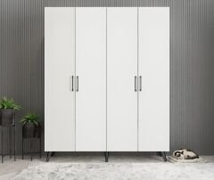 Sedef Portmanto Vestiyer Ayakkabılık Füme Beyaz-Ücretsiz Kurulum