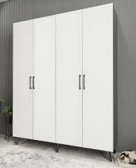 Sedef Portmanto Vestiyer Ayakkabılık Füme Beyaz-Ücretsiz Kurulum