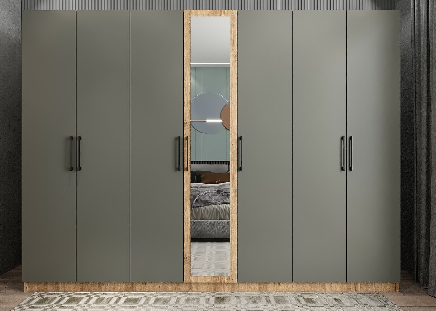 Çağın 7 Kapaklı Dolap Gardırop FÇ- Ücretsiz Kurulum