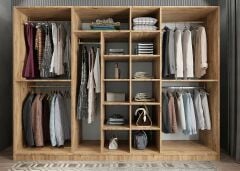 Çağın 7 Kapaklı Dolap Gardırop FÇ- Ücretsiz Kurulum