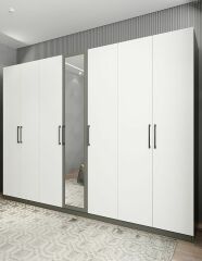 Çağın 7 Kapaklı Dolap Gardırop Beyaz- Ücretsiz Kurulum