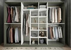 Çağın 7 Kapaklı Dolap Gardırop Beyaz- Ücretsiz Kurulum