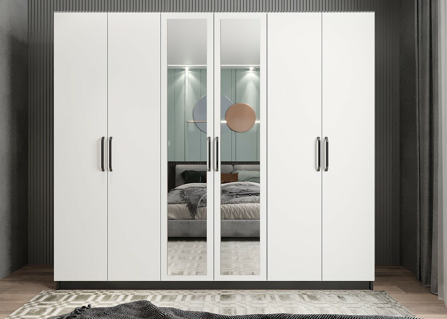 Kayra 6 Kapaklı Gardırop Dolap FB- Ücretsiz Kurulum