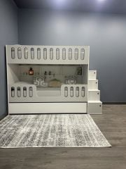 Astana Tamamı Mdf Yavrulu Seyyar Merdivenli  Ranza Ücretsiz Kurulum GB