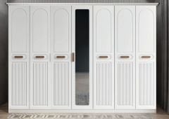 Etro Membran 7 Kapaklı Gardırop Montaj Dahil - Beyaz