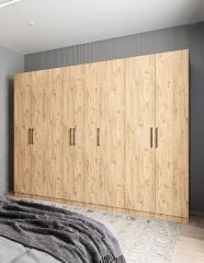 Harika 7 Kapaklı Dolap Gardırop Çam- Ücretsiz Kurulum