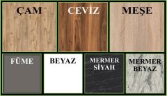 Etro Membran 7 Kapaklı Gardırop Montaj Dahil - Ceviz Beyaz
