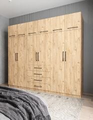 Biray 6 Kapaklı Gardırop Dolap Çam - Ücretsiz Kurulum