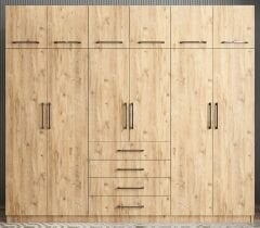 Biray 6 Kapaklı Gardırop Dolap Çam - Ücretsiz Kurulum