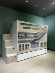 İlya Tamamı Mdf  Yavrulu Seyyar Merdivenli Ranza Montaj Dahil Mb