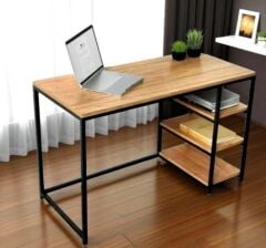 Gama Dekoratif Metal Masif Çam Ahşap Raflı Çalışma Masası