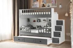 Aras Tamamı Mdf Membran Kaplama Çelik Destekli Yavrulu Ranza Montaj Dahil AB