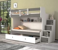 Sardunya Tamamı Mdf Yavrulu Seyyar Merdivenli Ranza Montaj Dahil GB