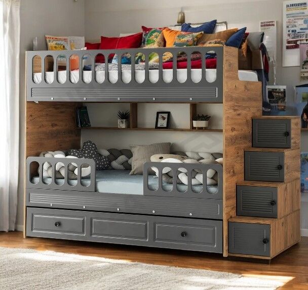 Aras Tamamı Mdf Membran Kaplama Çelik Destekli Yavrulu Ranza Montaj Dahil AC