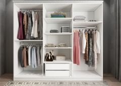 Morgan Membran 6 Kapaklı Gardırop Montaj Dahil - Beyaz