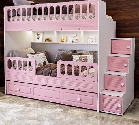 Aras Tamamı Mdf Membran Kaplama Çelik Destekli Yavrulu Ranza Montaj Dahil PB