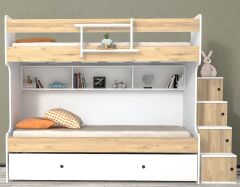 Sardunya Tamamı Mdf Yavrulu Seyyar Merdivenli Ranza Montaj Dahil Mb