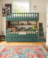 Aras Tamamı Mdf Membran Kaplama Çelik Destekli Yavrulu Ranza Montaj Dahil