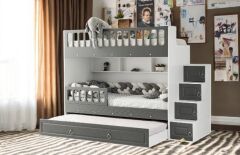 Kardelen Tamamı Mdf  Çelik Destekli Yavrulu Ranza - Kurulum Dahil AB