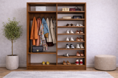 Alba Sürgülü Portmanto Vestiyer Ceviz - Ücretsiz Montaj Hizmeti