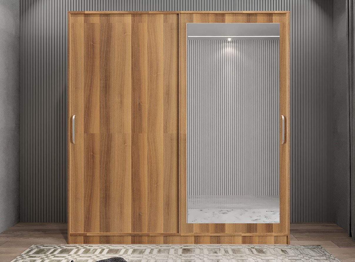 Alba Sürgülü Portmanto Vestiyer Ceviz - Ücretsiz Montaj Hizmeti