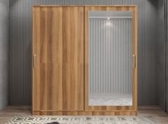 Alba Sürgülü Portmanto Vestiyer Ceviz - Ücretsiz Montaj Hizmeti