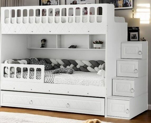 Kardelen Tamamı Mdf  Çelik Destekli Yavrulu Ranza - Kurulum Dahil Byz