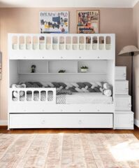 Kardelen Tamamı Mdf  Çelik Destekli Yavrulu Ranza - Kurulum Dahil Byz