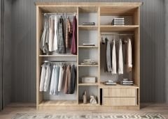 Riyad Membran 5 Kapaklı Gardırop Montaj Dahil - Meşe Beyaz