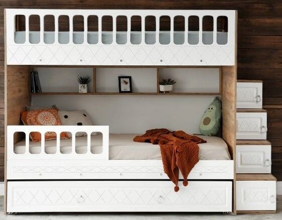 Kardelen Tamamı Mdf  Çelik Destekli Yavrulu Ranza - Kurulum Dahil BC