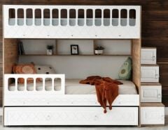 Kardelen Tamamı Mdf  Çelik Destekli Yavrulu Ranza - Kurulum Dahil BC