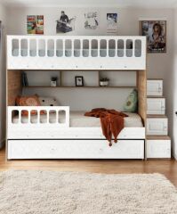 Kardelen Tamamı Mdf  Çelik Destekli Yavrulu Ranza - Kurulum Dahil BC