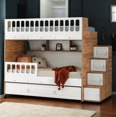 Kardelen Tamamı Mdf  Çelik Destekli Yavrulu Ranza - Kurulum Dahil BC