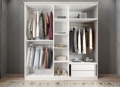 Riyad Membran 5 Kapaklı Gardırop Montaj Dahil -  Beyaz