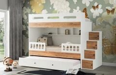 Buket  Tamamı Mdf Çelik Destekli Yavrulu Ranza Çb - Ücretsiz Kurulum