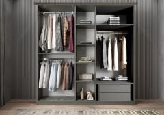 Solaris Membran 5 Kapaklı Gardırop Montaj Dahil - Füme Beyaz