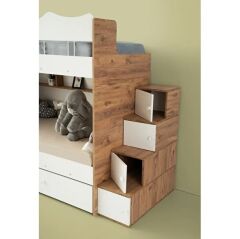 Grey Tamamı Mdf Çelik Destekli Yavrulu Ranza  BC- Ücretsiz Kurulum