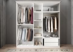 Solaris Membran 5 Kapaklı Gardırop Montaj Dahil - Beyaz